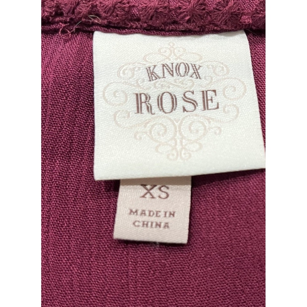 Knox Rose‎ Women's Rayon Tiered Eyelet Midi Dress Size XS - Picture 7 of 9